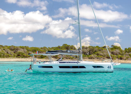 The new DUFOUR 48 from Dufour Yachts, off Palma de Mallorca, Spain, on May 7 to 9 2025, Compulsory Mention Photo © Jean-Marie LIOT / Dufour Yachts