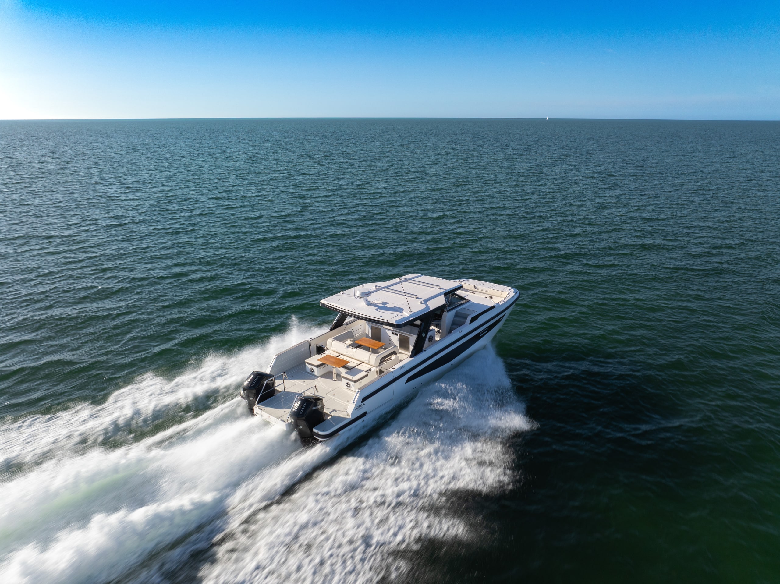 Synergy - Aquila 45 Sport Power Catamaran Running Drone